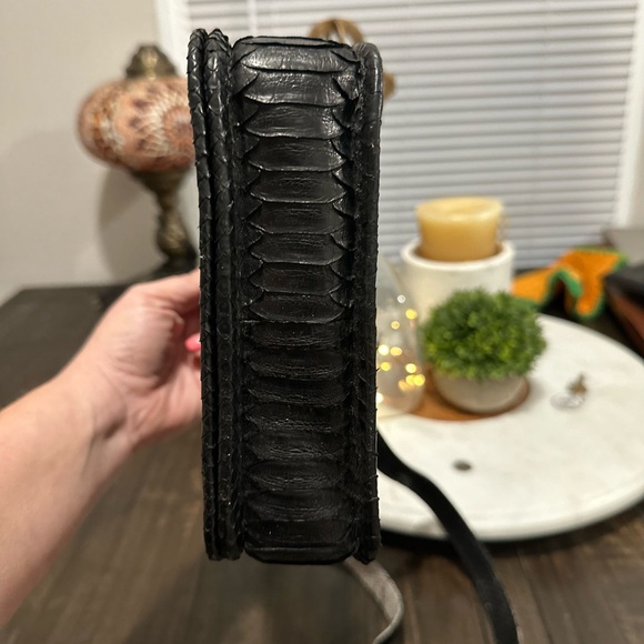 NWOT J Markell “MINI Asher” Python crossbody with reversible strap. Gorgeous. - Picture 2 of 5